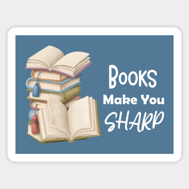 Books Make You Sharp Sticker by Athikan